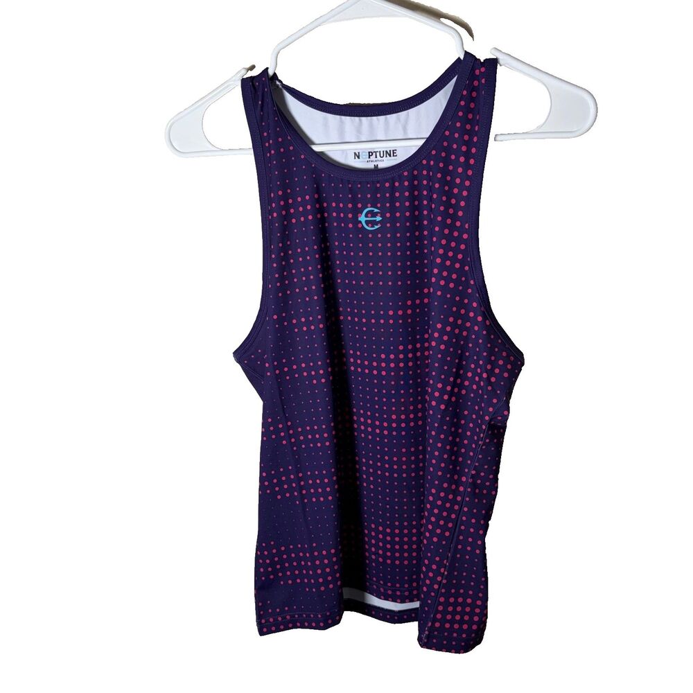 Neptune Tank Top Women's Medium Purple Sleeveless Round Neck Athletic